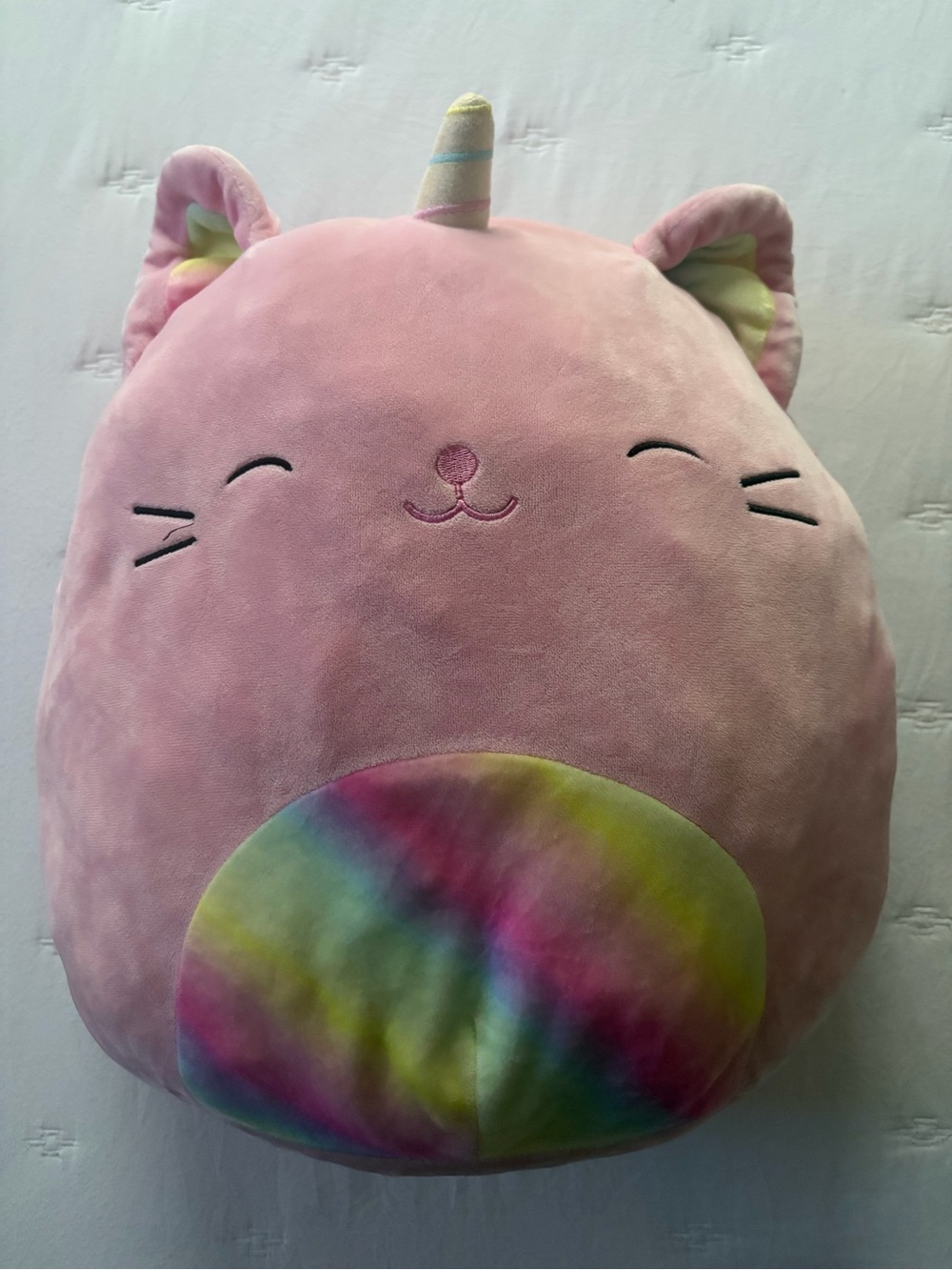 Full Size Pink Unicorn Cat Plush Pillow - Squishmallow